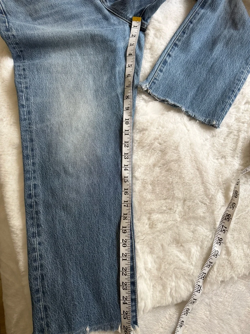 Crew Slouchy Boyfriend Jeans 27 Raw Hem Cropped High Rise Vintage Wash Denim